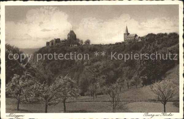 Nideggen Eifel Burg und Kirche