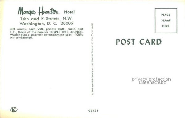 Washington DC Manger Hamilton Hotel – Bild 2