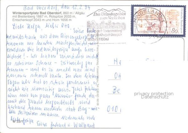 Bad Oberdorf Winterpanorama mit Breitenberg Rotspitz – Bild 2