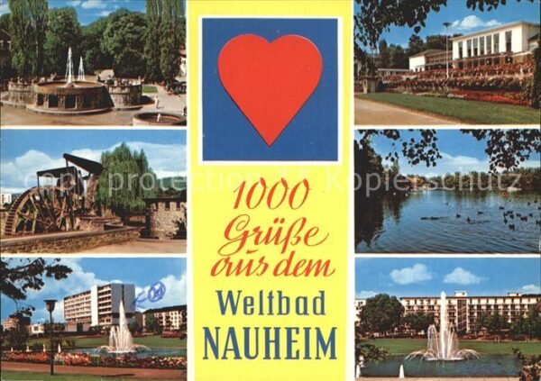 Bad Nauheim Teilansichten Kurort Kurpark Springbrun