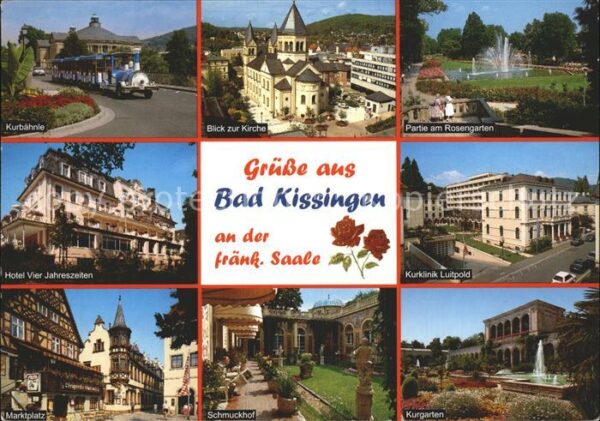 Bad Kissingen Kurbähnle Kirche Rosengarten Kurklinik