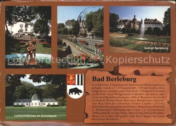 Bad Berleburg Goetheplatz Skulptur Odeborn Schloss Lu