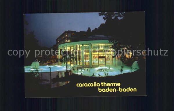 Baden-Baden Caracalla Therme Nachtaufnahme