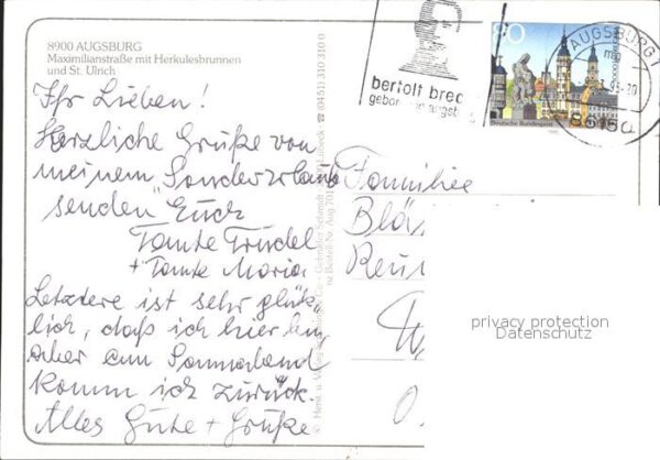 Augsburg Maximilianstrasse Herkulesbrunnen St Ul – Bild 2