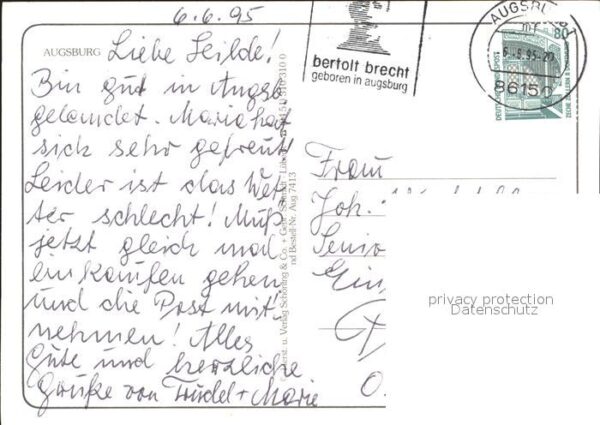 Augsburg Perlachturm Rathaus Kirche Brunnen Webe – Bild 2