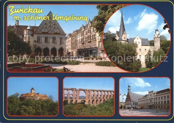 Zwickau Sachsen Innenstadt Schloss Burg Brücke Gewandha
