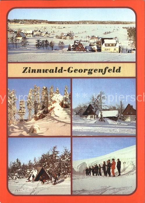 Zinnwald-Georgenfeld Teilansicht Lugstein Hütte Hochmoor Ski