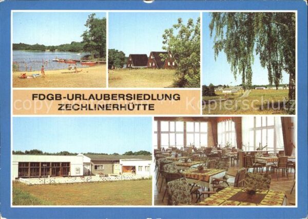 Zechlinerhuette FDGB Urlaubersiedlung Badestelle Bootss