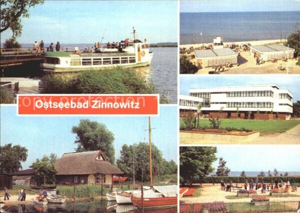 Zinnowitz Ostseebad Achterwasser Bootshafen Strand FDGB Fer