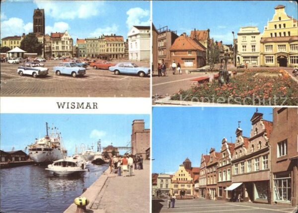 Wismar Mecklenburg Markt Krämerstrasse Hafen Dampfer