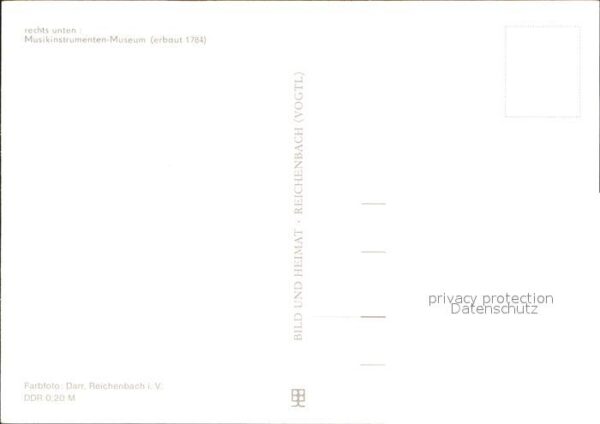 Markneukirchen Ortsansicht mit Kirche Musikinstrumente – Bild 2