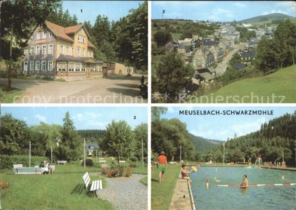 Meuselbach-Schwarzmuehle Konsum Gaststätte Anlagen Schwimmbad