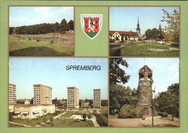Spremberg Niederlausitz Freibad Markt Neubauten Hochhäuser Geor