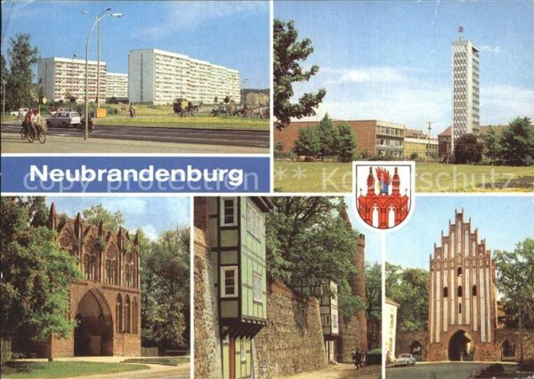 Neubrandenburg Neubauten Leninstrasse Karl Marx Platz