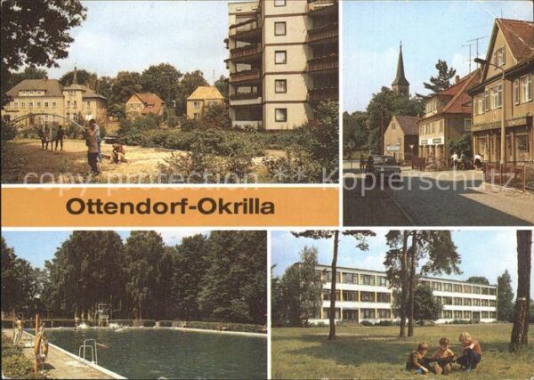 Ottendorf-Okrilla Teilansicht mit Zwölfeckhaus Teichwiese