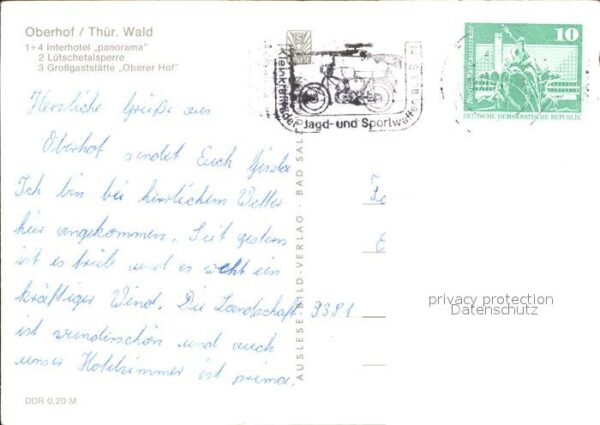 Oberhof Thueringen Interhotel Panorama Lütschetalsperre Fe – Bild 2