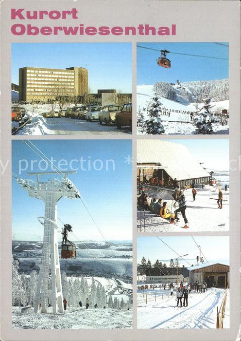Oberwiesenthal Erzgebirge Teilansichten Wintersportplatz Bergbahn