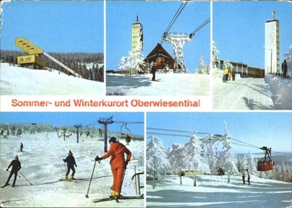 Oberwiesenthal Erzgebirge Sprungschanze Bergstation Drahtseilbahn