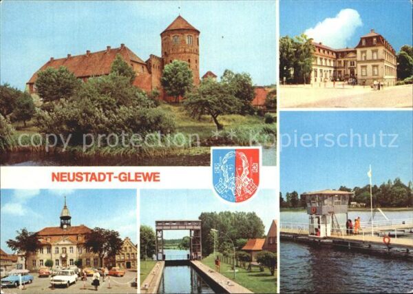 Neustadt-Glewe Burg Schloss Rathaus Schleuse Volksbad
