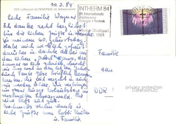 Altensteig Schwarzwald Ortsansicht mit Kirche Luftkurort Schwa – Bild 2