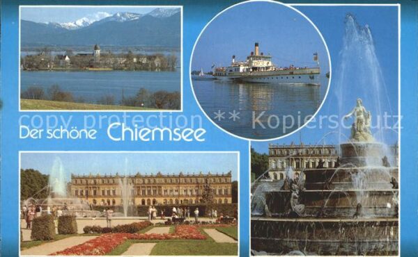 Chiemsee Fraueninsel Schloss Herrenchiemsee Damp
