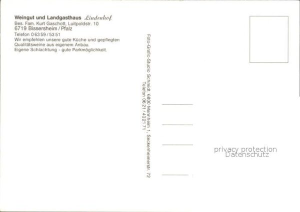 Bissersheim Weingut Landgasthof Lindenhof – Bild 2