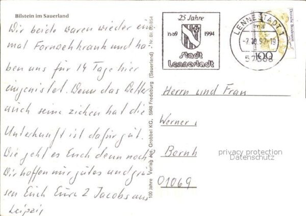 Bilstein Sauerland Ortsansicht mit Kirche und Schloss – Bild 2