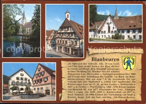 Blaubeuren Blautopf Klosterkirche Rathaus Platz Kl