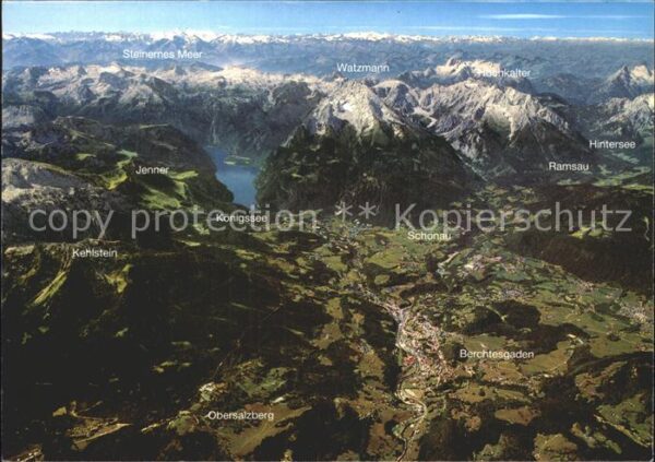 Berchtesgaden Talkessel mit Bergpanorama Fliegeraufna