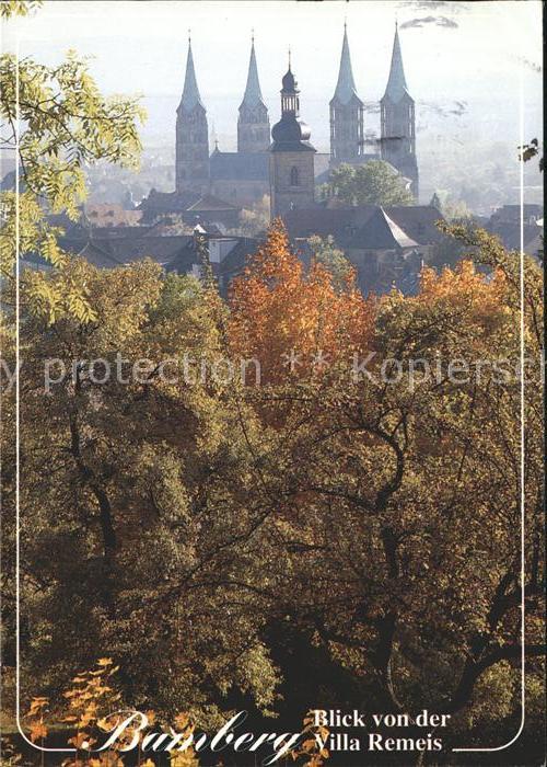 Bamberg Blick von Villa Remeis Dom Herbststimmu