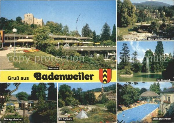 Badenweiler Kurhaus Kurpark Teich Markgrafenbad Kur