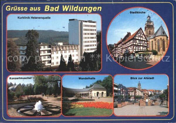 Bad Wildungen Kurklinik Helenenquelle Stadtkirche Fac