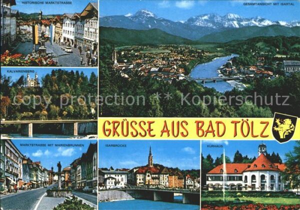 Bad Toelz Historische Marktstrasse Panorama Isart