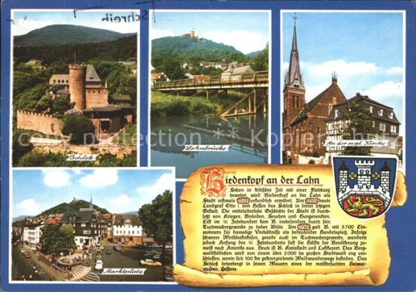 Biedenkopf Schloss Lahnbrücke Kirche Marktplatz Ge