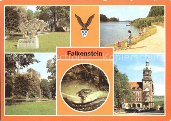 Falkenstein Vogtland Schlossfelsen Uferpromenade Talsperre T