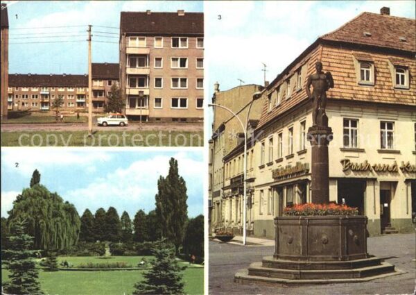Frankenberg Sachsen Neubaugebiet Lützelhöhe Park Brunnen Pl