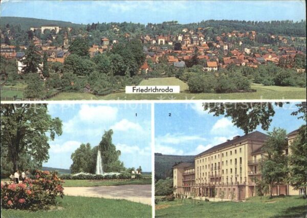 Friedrichroda Kurpark Fontäne FDGB Erholungsheim Walt