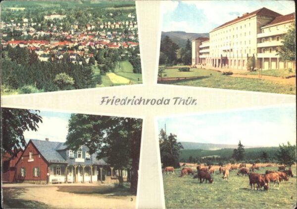Friedrichroda Panorama FDGB Heim Heuberghaus Rennstei