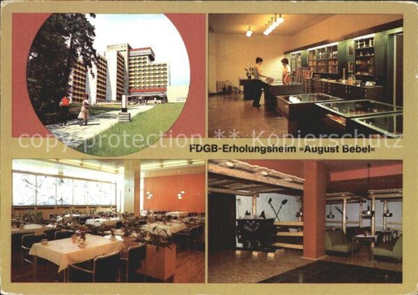 Friedrichroda FDGB Erholungsheim August Bebel Souveni
