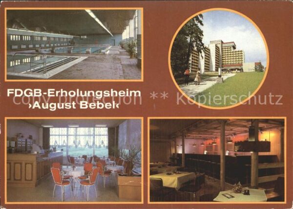 Friedrichroda FDGB Erholungsheim August Bebel Schwimm