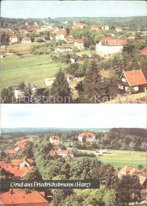 Friedrichsbrunn Harz Teilansicht mit Blick zum Sanatorium Er