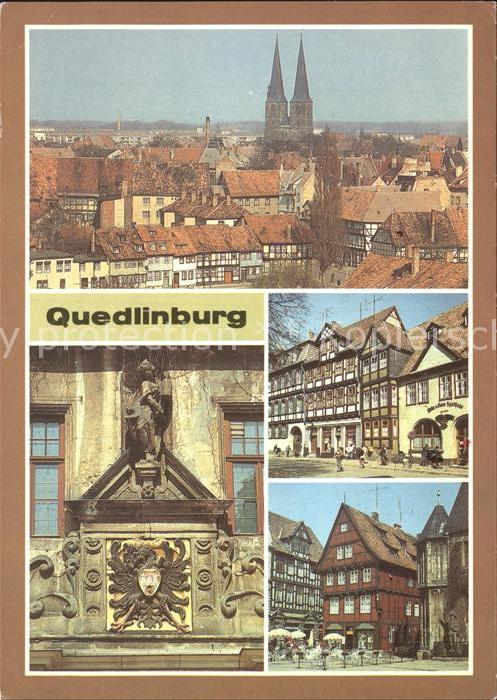 Quedlinburg Blick vom Burgberg Kirche Kornmarkt Wap