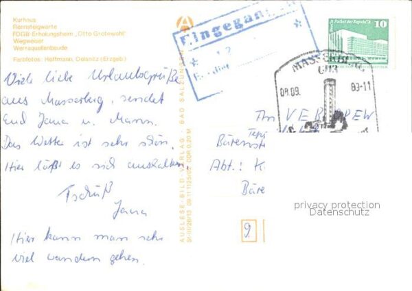 Masserberg Kurhaus Rennsteigwarte FDGB Erholungshe – Bild 2