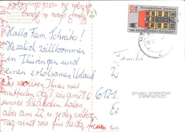 Meiningen Thueringen Georgstrasse Schloss Elisabethenburg Br – Bild 2
