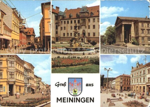 Meiningen Thueringen Georgstrasse Brunnen Schloss Elisabethe