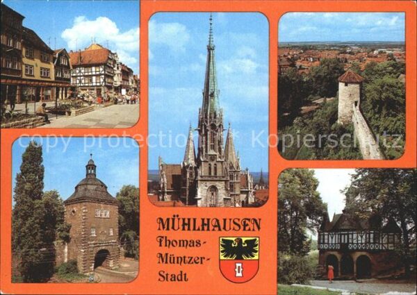 Muehlhausen Thueringen Steinweg Marienkirche Stadtmauer Frauen