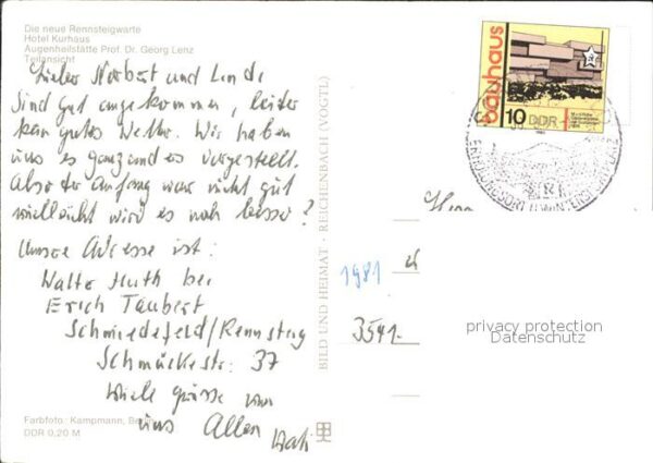 Masserberg Rennsteigwarte Hotel Kurhaus Augenheils – Bild 2