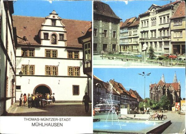 Muehlhausen Thueringen Rathaus Karl Marx Platz Wilhelm Pieck P