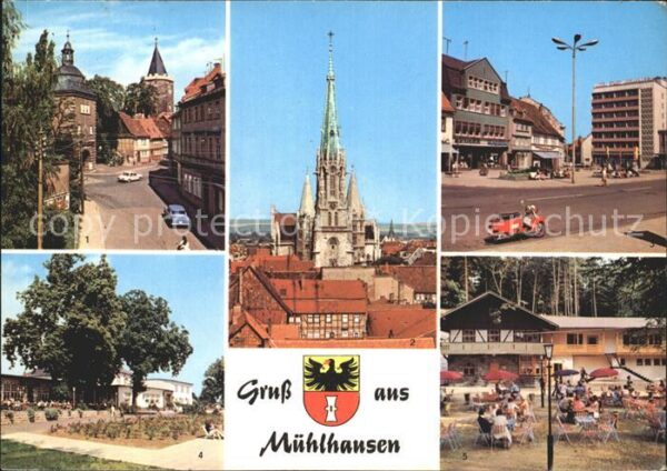 Muehlhausen Thueringen Frauentor Marienkirche Wilhelm Pieck Pl