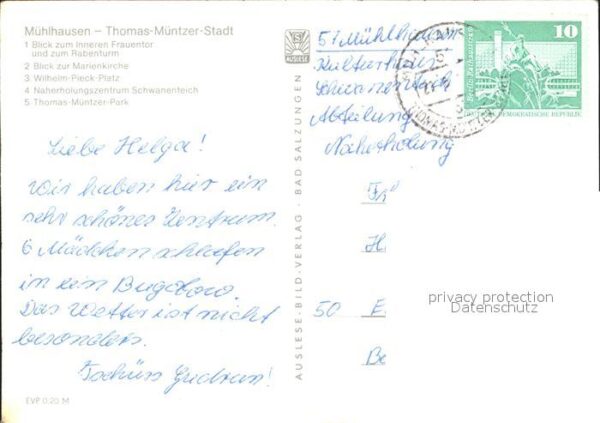 Muehlhausen Thueringen Frauentor Marienkirche Wilhelm Pieck Pl – Bild 2